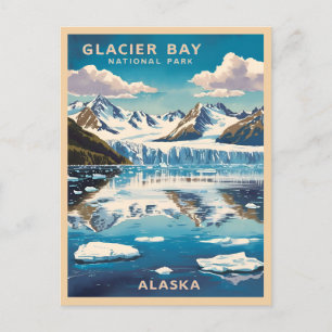 Cartão Postal Parque Nacional da Baía de Glacier de viagens vint