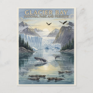 Cartão Postal Parque Nacional da Baía dos Glaciares Alasca Aquar