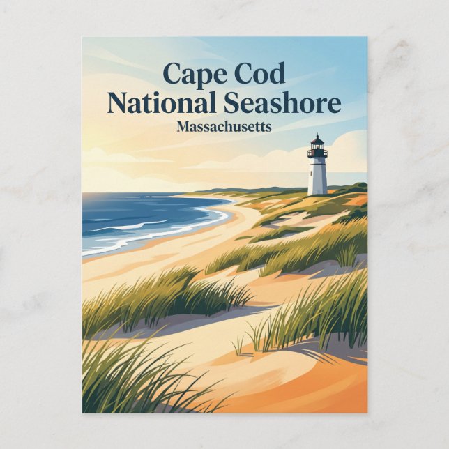 Cartão Postal Parque Nacional da Costa de Cape Cod EUA (Frente)