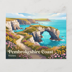 Cartão Postal Parque Nacional da Costa de Pembrokeshire Reino Un