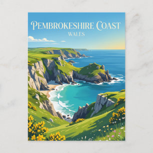 Cartão Postal Parque Nacional da Costa de Pembrokeshire Reino Un