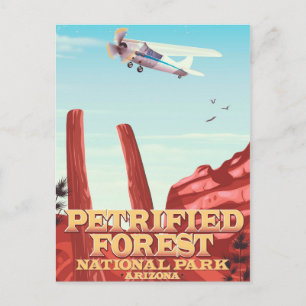 Cartão Postal Parque nacional da floresta petrificada, Arizona.