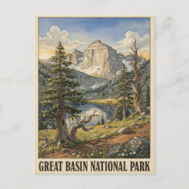 Cartão Postal Parque Nacional da Grande Bacia Nevada Aquarela