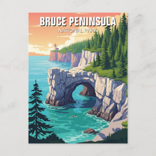 Cartão Postal Parque Nacional da Península Bruce Canadá