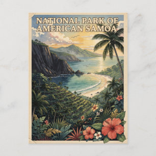 Cartão Postal Parque Nacional da Samoa Americana Viagem Vintage