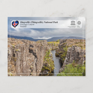 Cartão Postal Parque Nacional da UNESCO - Þingvellir (Thingvelli