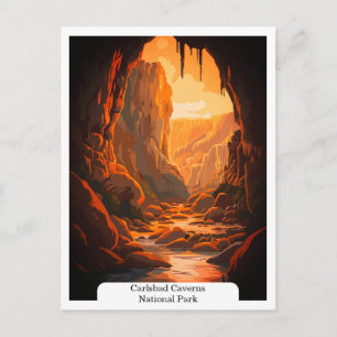 Cartão Postal Parque Nacional das Cavernas de Carlsbad, Novo Méx