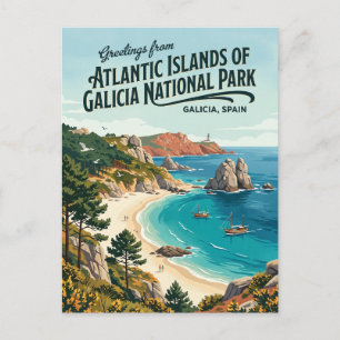 Cartão Postal Parque Nacional das Ilhas Atlânticas da Galiza Esp