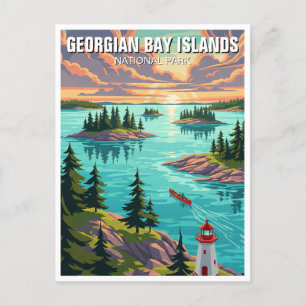 Cartão Postal Parque Nacional das Ilhas da Baía Georgiana, Canad