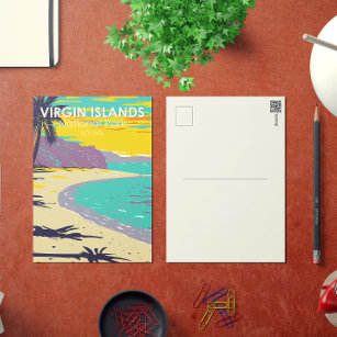 Cartão Postal Parque Nacional das Ilhas Virgens - Baía de Trunk