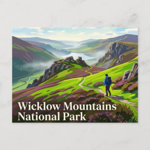 Cartão Postal Parque Nacional das Montanhas de Wicklow Irlanda