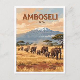 Cartão Postal Parque Nacional de Amboseli Kimana Quênia