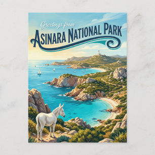 Cartão Postal Parque Nacional de Asinara Itália