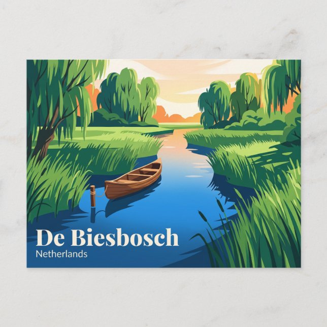 Cartão Postal Parque Nacional De Biesbosch Holanda (Frente)