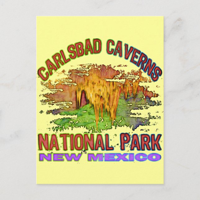 Cartão Postal Parque Nacional de Carlsbad Caverns, Novo México (Frente)