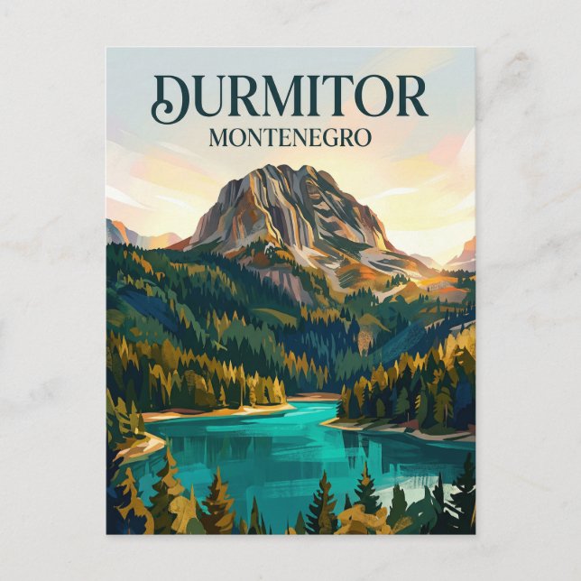 Cartão Postal Parque Nacional de Durmitor Montenegro (Frente)