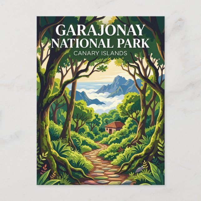 Cartão Postal Parque Nacional de Garajonay Espanha (Frente)