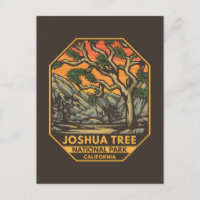 Parque Nacional de Joshua Tree Sunset Retro Emblem