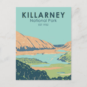 Cartão Postal Parque Nacional de Killarney Irlanda Viagem Arte V