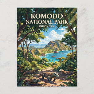Cartão Postal Parque Nacional de Komodo, Labuan Bajo Indonésia