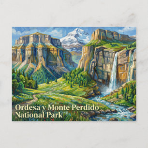 Cartão Postal Parque Nacional de Ordesa y Monte Perdido Espanha