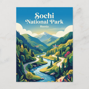 Cartão Postal Parque Nacional de Sochi Rússia