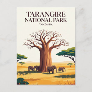Cartão Postal Parque Nacional de Tarangire Tanzânia