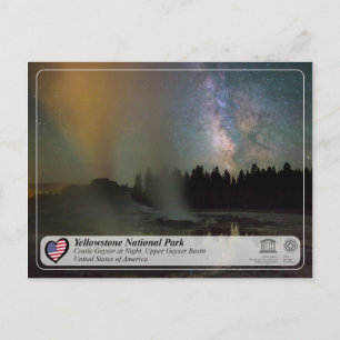 Cartão Postal Parque Nacional de Yellowstone - Castle Geyser