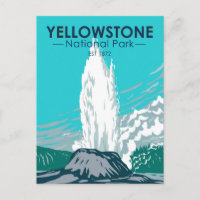 Parque Nacional de Yellowstone Castle Geyser Vinta