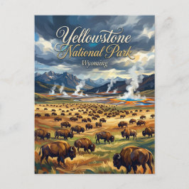 Cartão Postal Parque Nacional de Yellowstone EUA