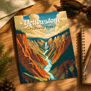 Cartão Postal Parque Nacional de Yellowstone Grand Canyon Arte R