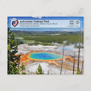 Cartão Postal Parque Nacional de Yellowstone - Grande Primavera 
