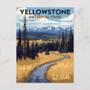 Cartão Postal Parque Nacional de Yellowstone Vintage