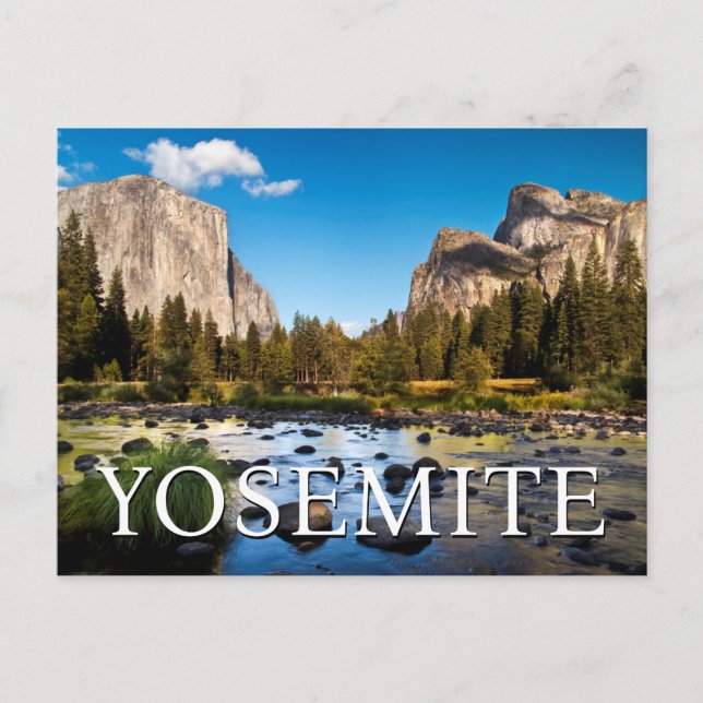 Cartão Postal Parque Nacional de Yosemite | Feliz Aniversário (Frente)