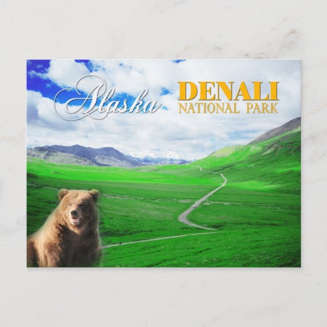 Cartão Postal Parque Nacional Denali, Alasca (Frente)