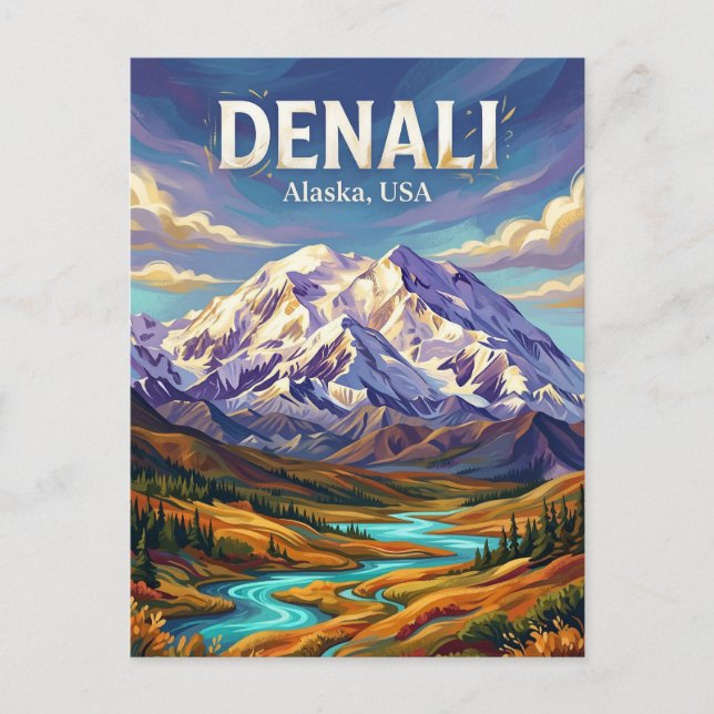 Cartão Postal Parque Nacional Denali EUA (Frente)