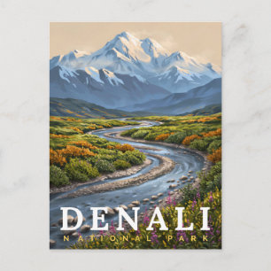 Cartão Postal Parque Nacional Denali Montanha Wilderness