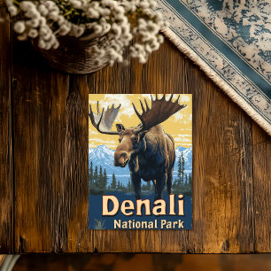 Cartão Postal Parque Nacional Denali Viagem Antiga