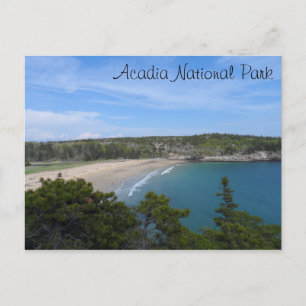 Cartão Postal Parque nacional do Acadia da praia da areia