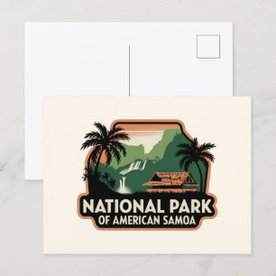 Cartão Postal Parque Nacional do Americano Samoa Emblem