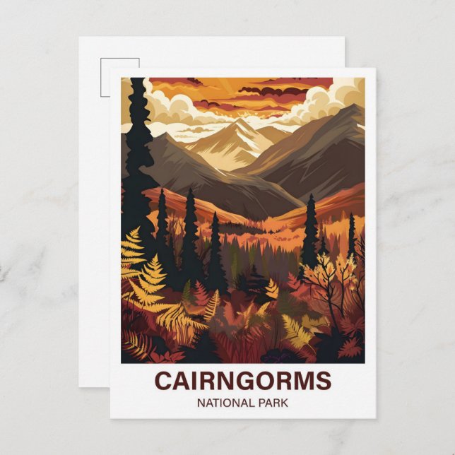 Cartão Postal Parque Nacional do Cairngorms Scotlandia Viagem (Frente/Verso)