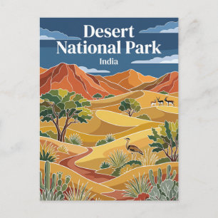 Cartão Postal Parque Nacional do Deserto Índia