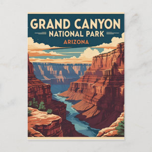 Cartão Postal Parque Nacional do Grand Canyon Arizona Retro