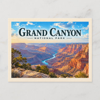 Cartão Postal Parque Nacional do Grand Canyon Viagem Cênica Vint