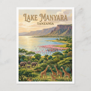 Cartão Postal Parque Nacional do Lago Manyara Mto wa Mbu Tanzâni