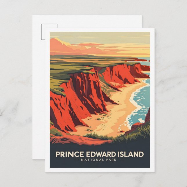 Cartão Postal Parque Nacional do Príncipe Edward Island Viagem d (Frente/Verso)