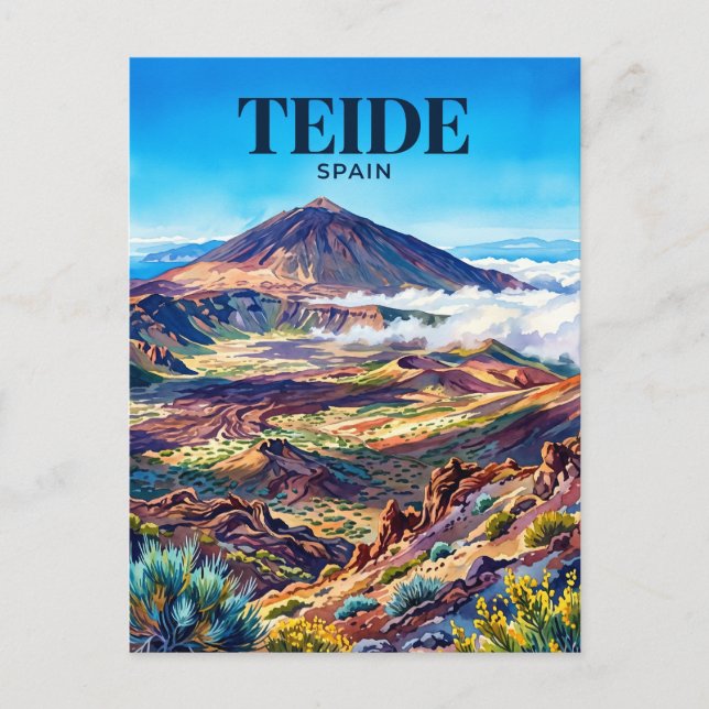 Cartão Postal Parque Nacional do Teide Espanha (Frente)