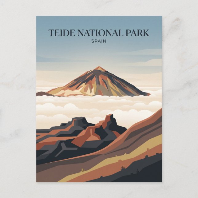 Cartão Postal Parque Nacional do Teide Espanha (Frente)