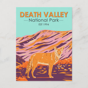 Cartão Postal  Parque Nacional do Vale do Morte, Coyote Vintage
