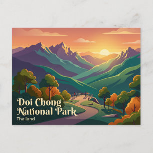 Cartão Postal Parque Nacional Doi Chong, Lampang, Tailândia